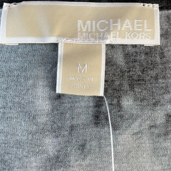 NWT MICHAEL Michael Kors Black & White Top Size M - Picture 5 of 7